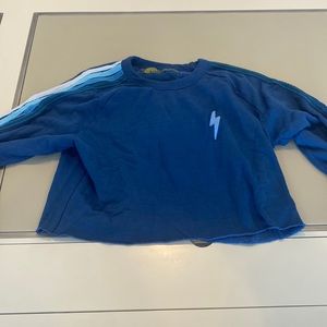 Blue aviator nation cropped sweatshirt!!